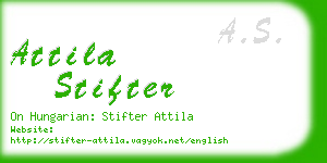 attila stifter business card